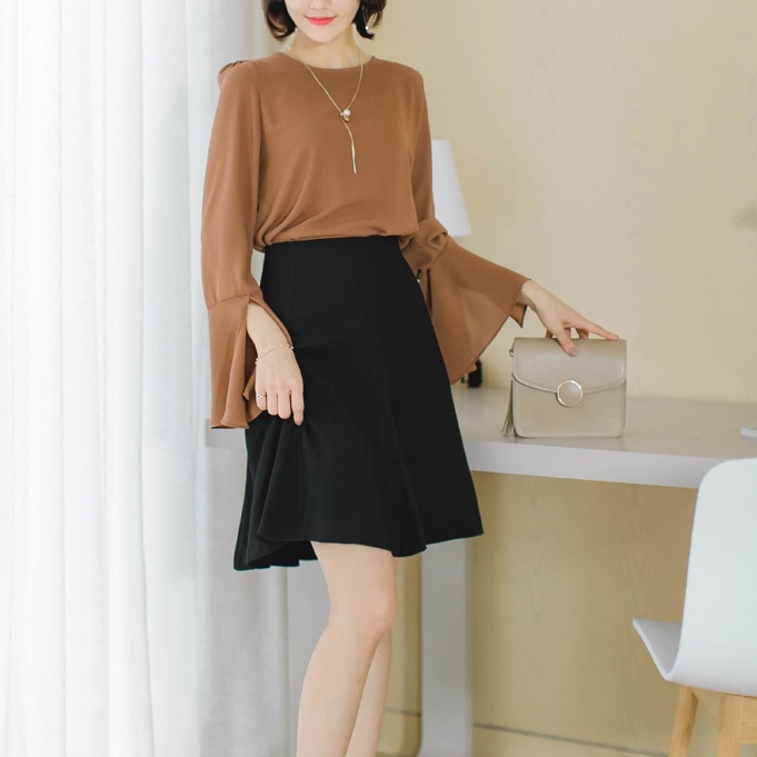 Chân váy chữ A Cao Cấp đẹp Lãng mạn style Hàn Quốc SK2104 KRfashion | BigBuy360 - bigbuy360.vn