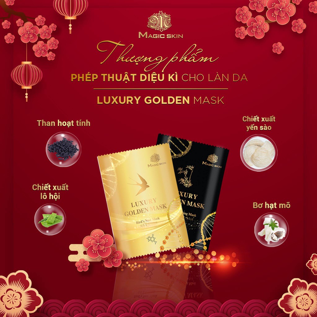 Mặt nạ ủ yến thải độc cấy trắng Luxury Golden Mask CHÍNH HÃNG MAGIC SKIN