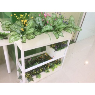 Cây nhựa - lá môn cành cây giả trang trí sự kiện và chậu tiểu cảnh