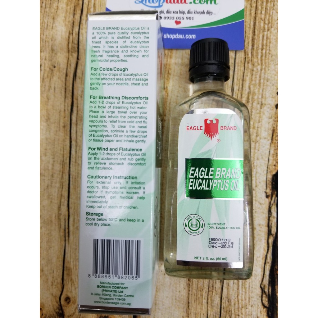 Dầu khuynh diệp con ó Natur Oil 60ml