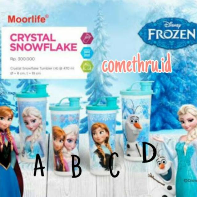 Bình Đựng Nước 470ml Hình Bông Tuyết / Anna / Elsa Olaf Trong Phim Frozen