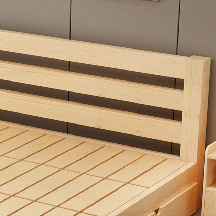 Giường ngủ GỖ THÔNG hiện đại 1m8 x 2m, giường gỗ đẹp GUT001