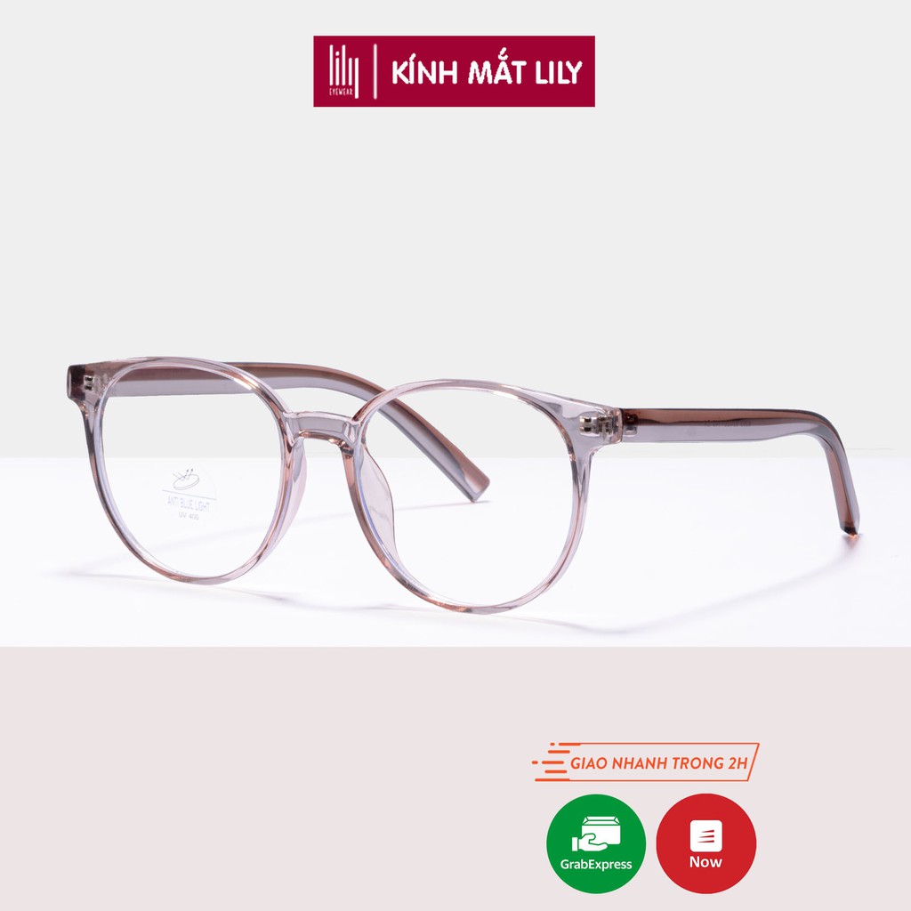 Gọng kính nam nữ Lilyeyewear mắt tròn chất liệu dày dặn chắc chắn thời trang 8263