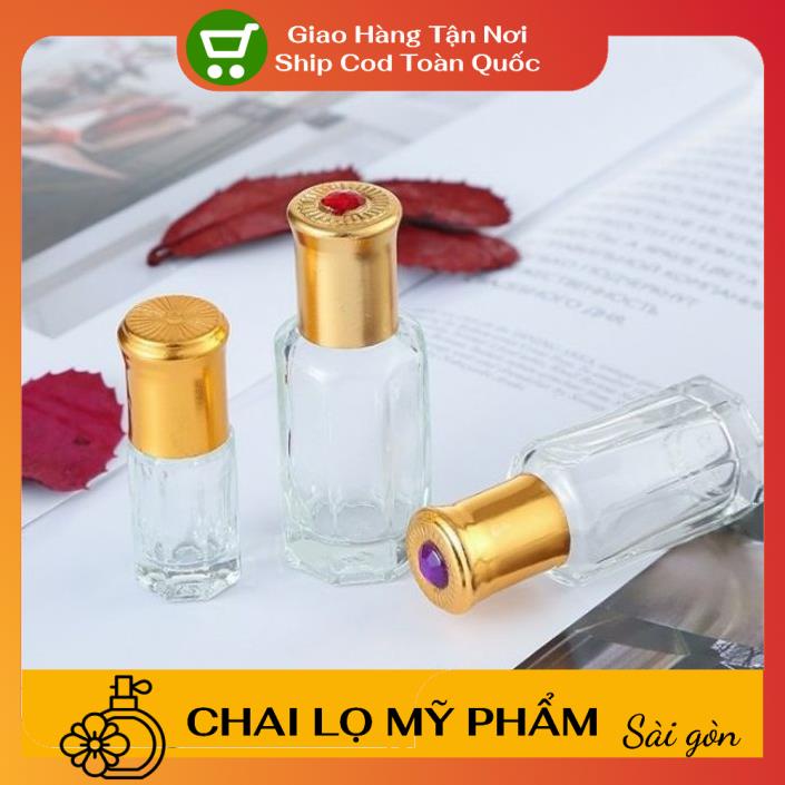 Lọ Chiết Nước Hoa ❤ SIÊU RẺ ❤ [3ml,6ml] Vỏ Lọ chiết nước hoa Dubai bi lăn Ruby rỗng, phụ kiện du lịch