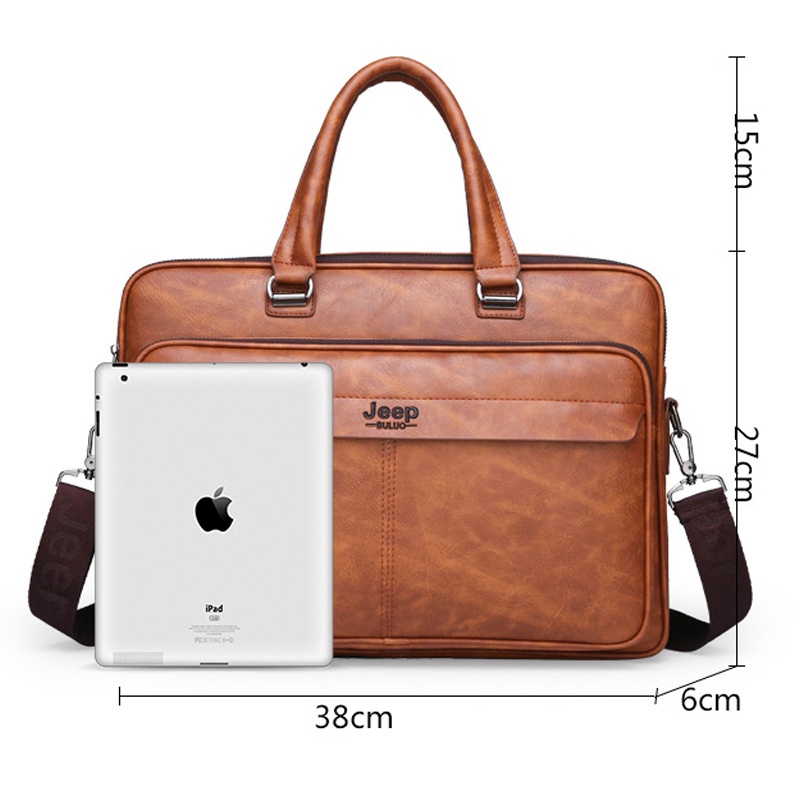 Cặp da công sở 🌟𝐅𝐑𝐄𝐄 𝐒𝐇𝐈𝐏🌟 Cặp da nam nữ JEEP thời trang phong cách - slc.vn