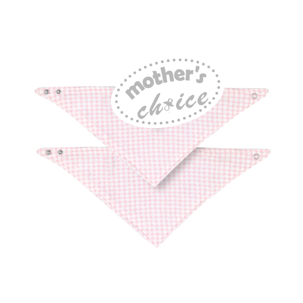 Yếm cho bé gái màu hồng nhạt đáng yêu Mother's Choice - yếm tam giác chất liệu cotton TS3042B