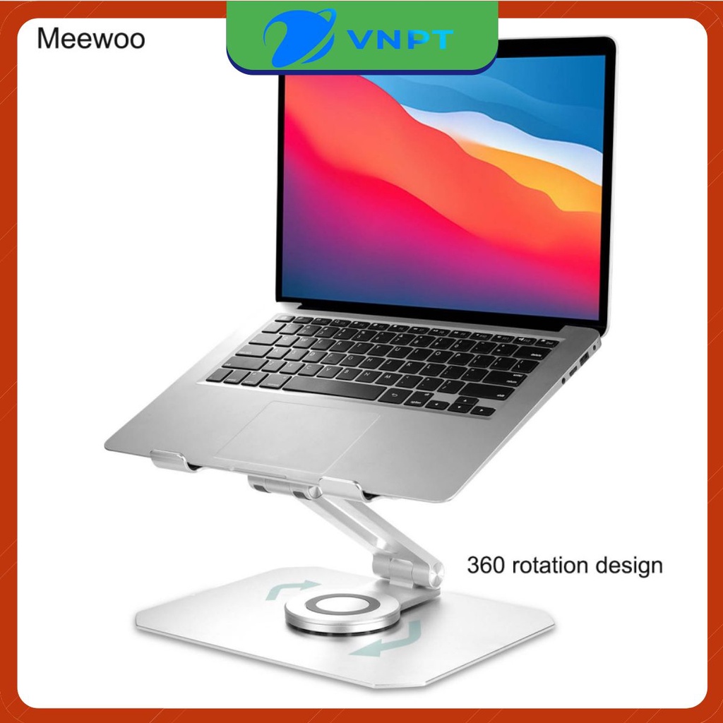 Đế Tản Nhiệt Kiêm Giá Đỡ Nhôm Macbook Laptop xoay 360 độ cho máy Macbook Laptop 11&quot; - 17&quot; mã P360