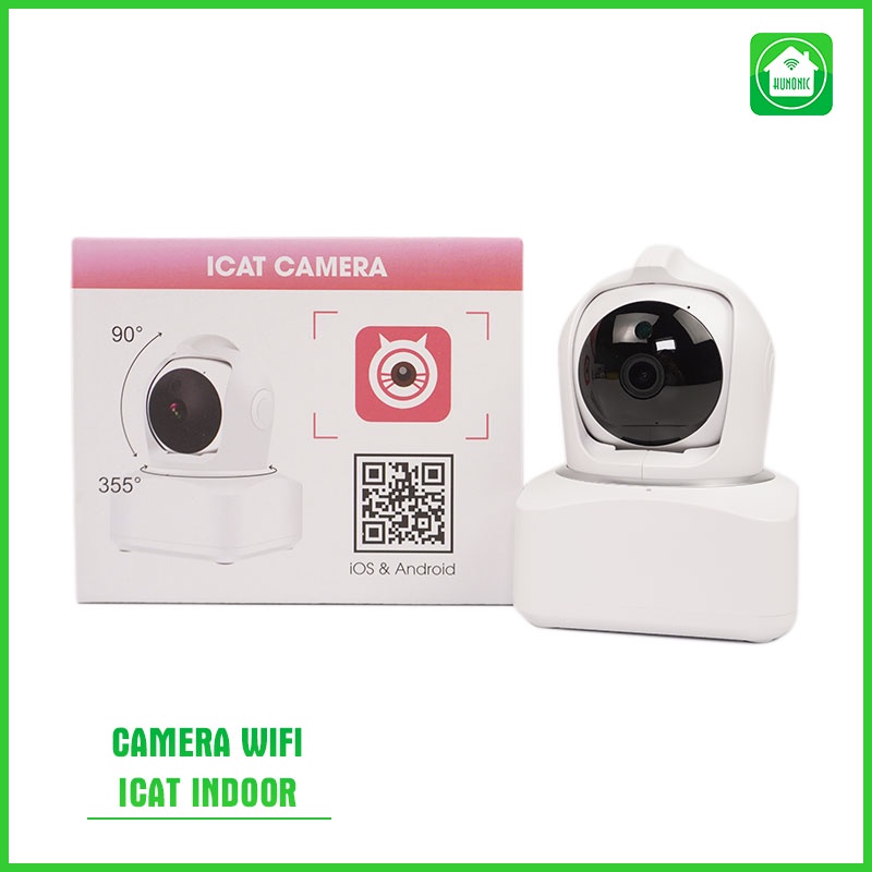 [BH 24 THÁNG] Camera Wifi Thông Minh ICat Indoor Trong Nhà - Hunonic ICat Indoor - ĐIỆN_THÔNG_MINH_VN