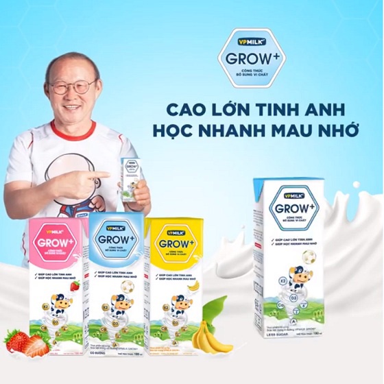 Sữa tiệt trùng VPMilk Grow+ vị dâu 110ml (thùng 48 hộp)