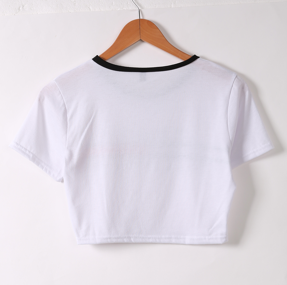 Áo croptop tay ngắn thiết kế đơn giản thời trang