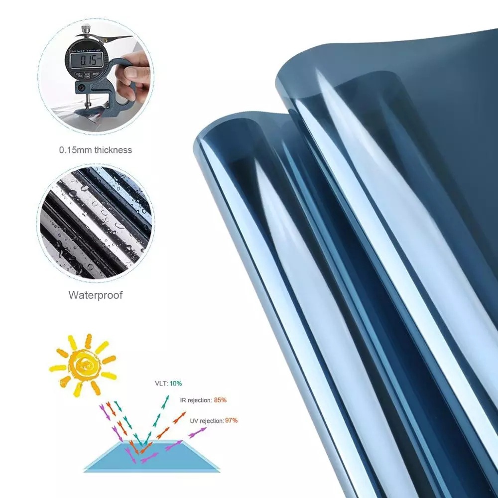Miếng Dán Cửa Sổ Màu Bạc Tự Dính Cách Nhiệt Chống Tia Cực Tím Jp6