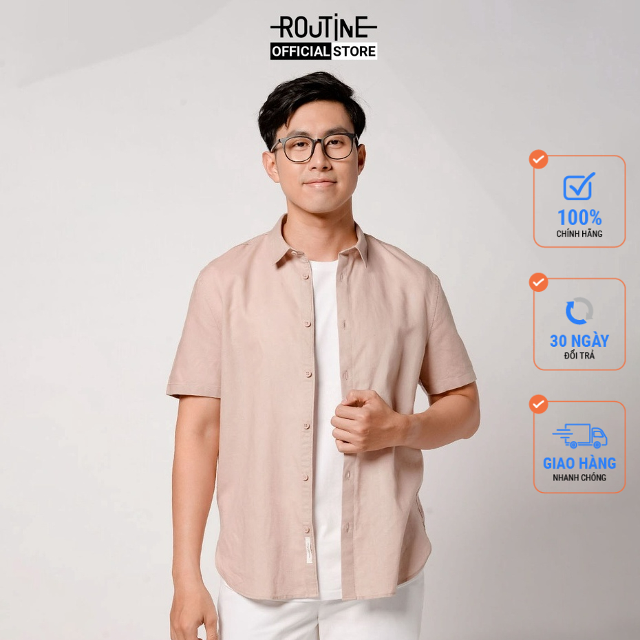 Áo sơ mi tay ngắn, rã thân sau. REGULAR form - Routine 10S21SHS006
