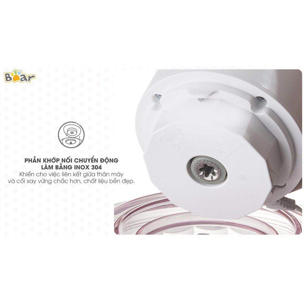 Máy xay thực phẩm đa năng Bear QSJ-B03K2 dung tích 2L lưỡi dao innox sắc bén thiết kế gọn nhẹ Tuli Store