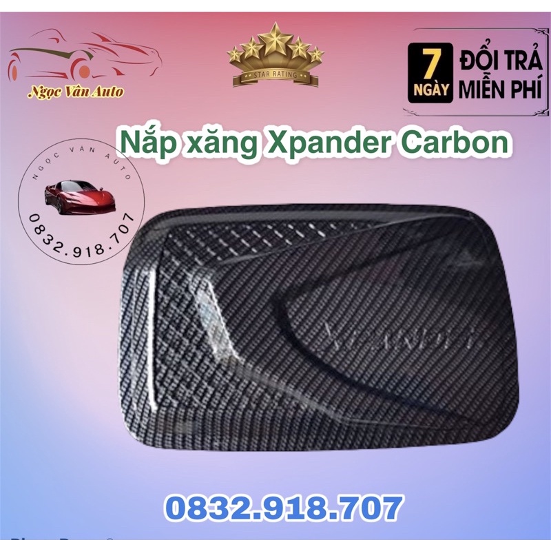 Ốp nắp bình xăng Xpander 2018 - 2021 Mẫu Carbon .