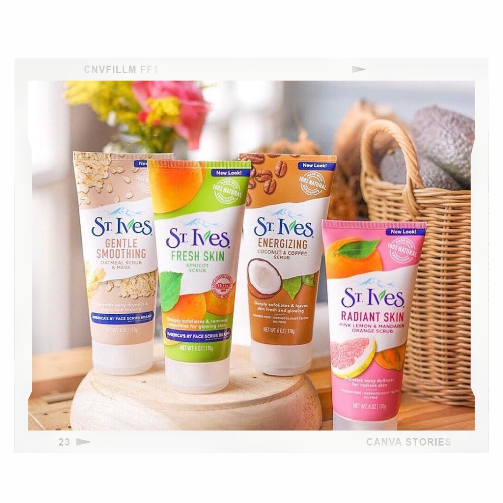 Sữa rửa mặt St ives tẩy tế bào chết giúp da trở nên sáng bóng và mịn màng