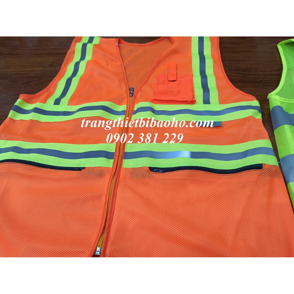 Áo ghi lê lưới phản quang 3 kéo khoác ngoài  - 4 màu lựa chọn