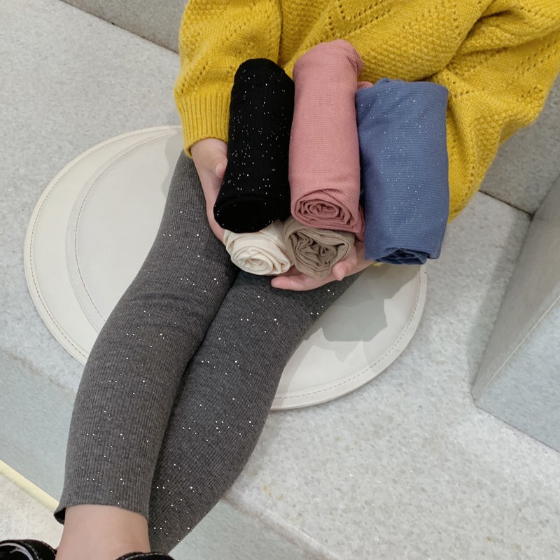 Quần legging vải nỉ phong cách thời trang xuân thu cho bé gái