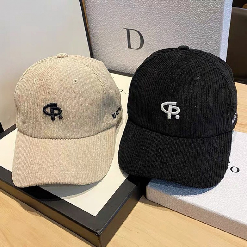 Mũ lưỡi trai vải nhung thêu chữ phong cách Hàn quốc