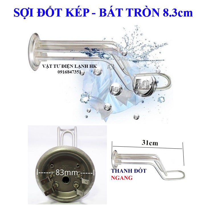 Sợi đốt - ruột bình nóng lạnh Ferroli bát 6.3 8.3 9.3 cm - Mayso - mai so BNL Feroli - Cọc đốt Ferolli
