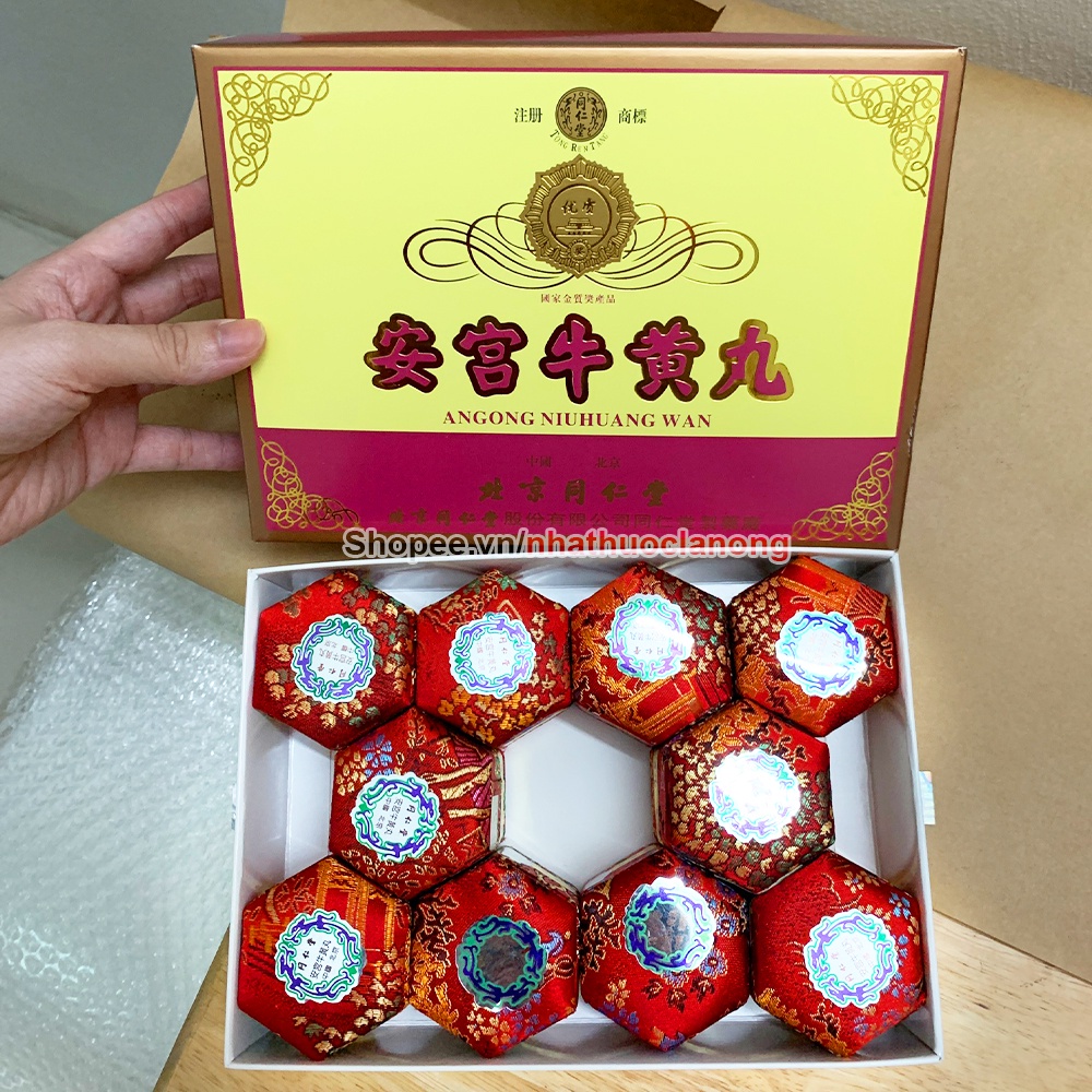 An Cung Ngưu Hoàng Hoàn Hàn Quốc, Hộp Gỗ 10 Viên, Giúp Bổ Não, Ngăn Ngừa Tai Biến, Đột Quỵ