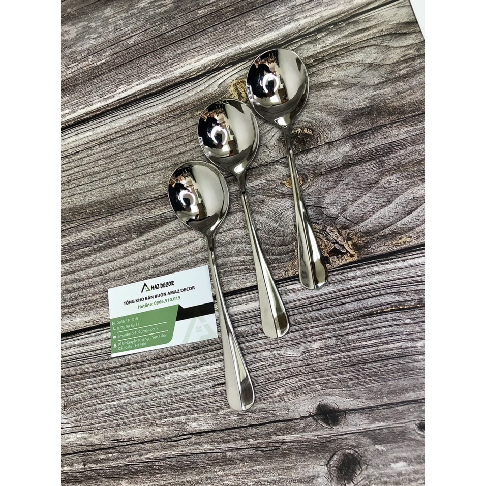 Muỗng thìa inox 304 cao cấp thiết kế sang trọng phong các Hàn Quốc TT185035 bền đẹp siêu tiện lợi