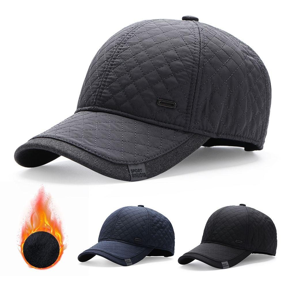 Mũ Lưỡi Trai Vải Nhung Dày Thời Trang Cho Đàn Ông Trung Niên