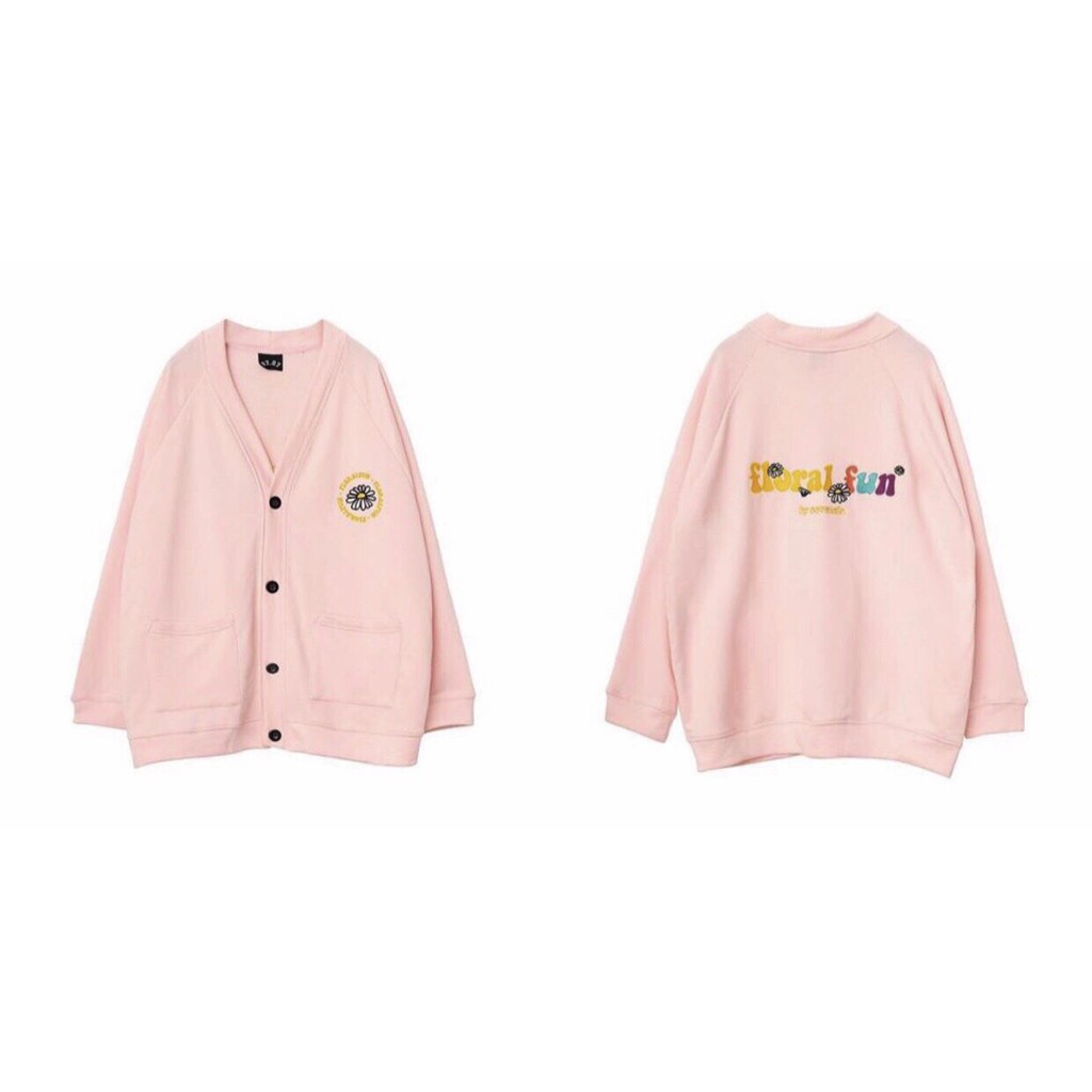Áo Cardigan FLORAL FUN Thêu Hoa Ulzzang Unisex 1hitshop | BigBuy360 - bigbuy360.vn