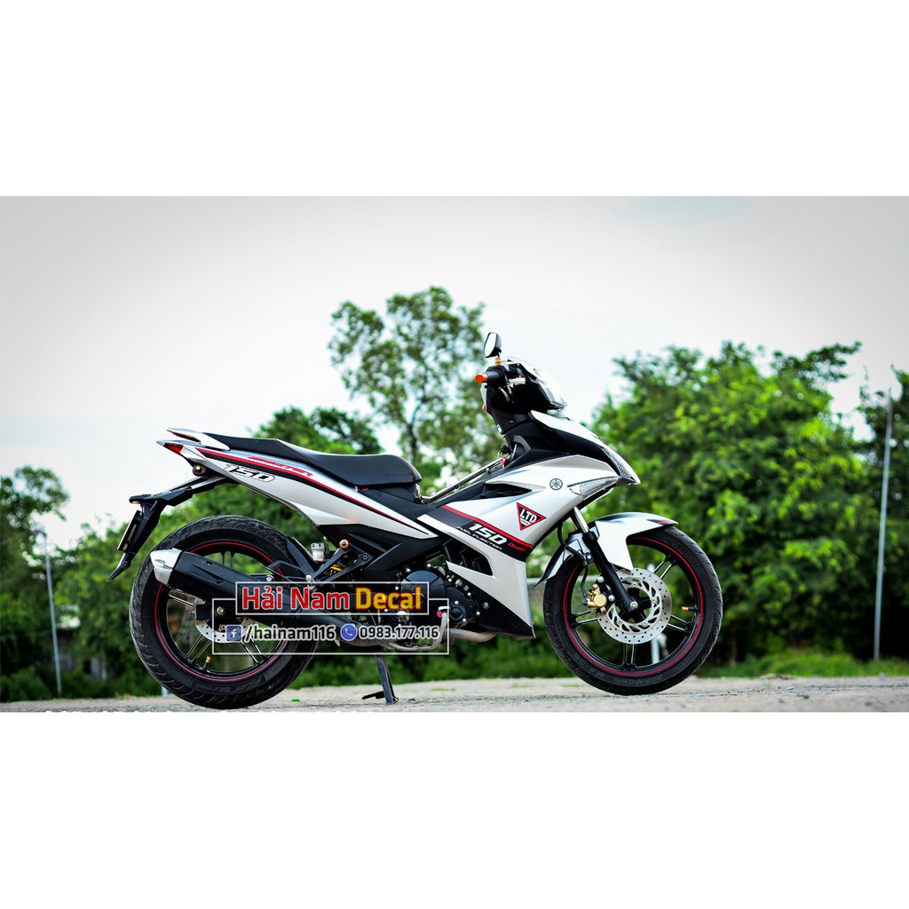Tem Trùm Exciter 150 Trắng Đen Lđt