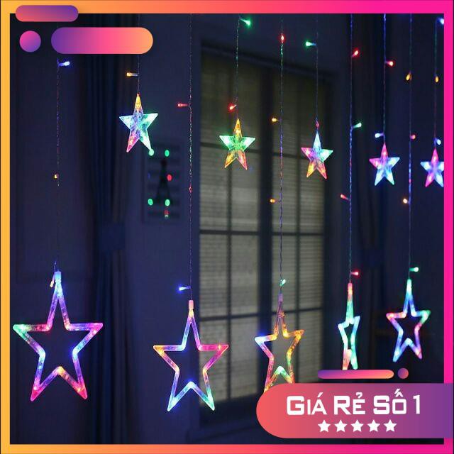 Đèn nháy thả mành dạng hình ngôi sao trang trí noel,năm mới và trang trí cây thông noel thêm lung linh.