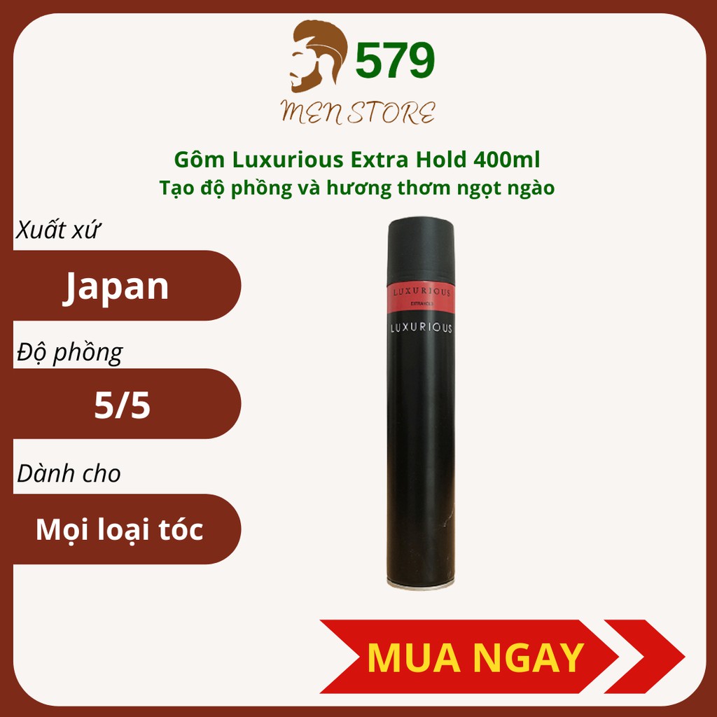 Gôm Keo Xịt Tóc Luxurious 400ml - Luxurious Extra Hold / Luxurious Hair Spray Gel 400ml