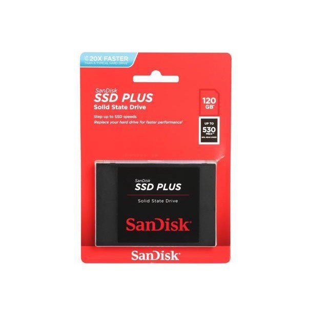 k89 Ổ cứng SSD Sandisk Plus 120GB 530MB/s (Đen) 1