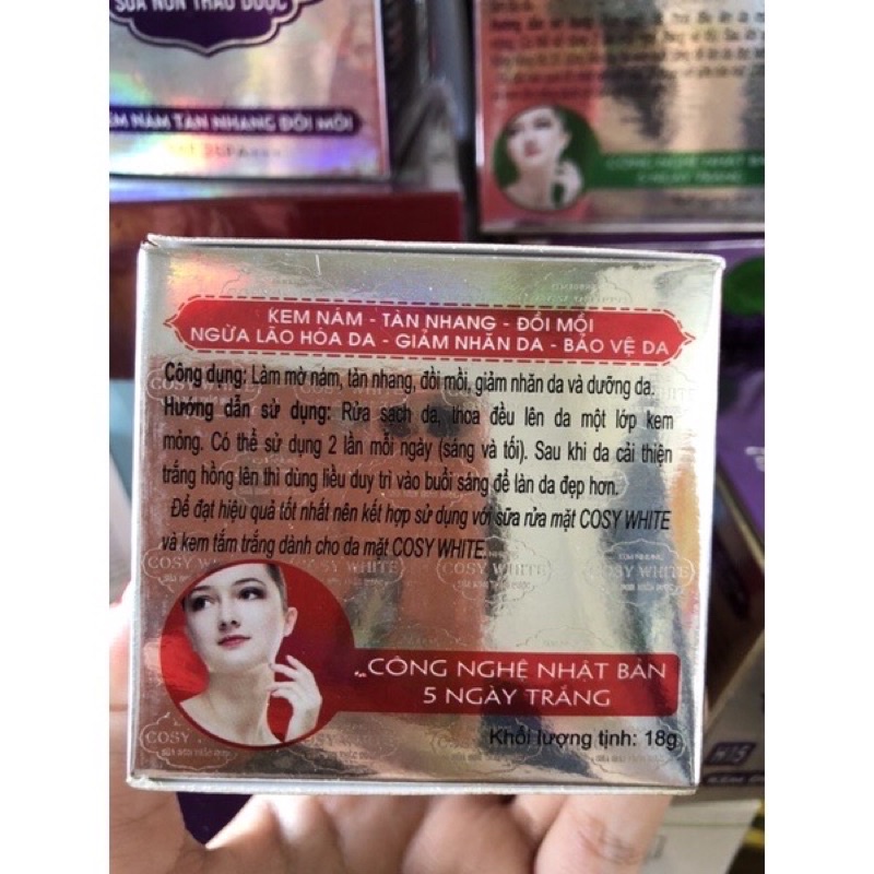 Kem Nhung Sữa Non Thảo Dược Cosy White Ngăn Ngừa Lão Hoá ,Nám Tàn Nhang Đồi Mồi H3 18gr