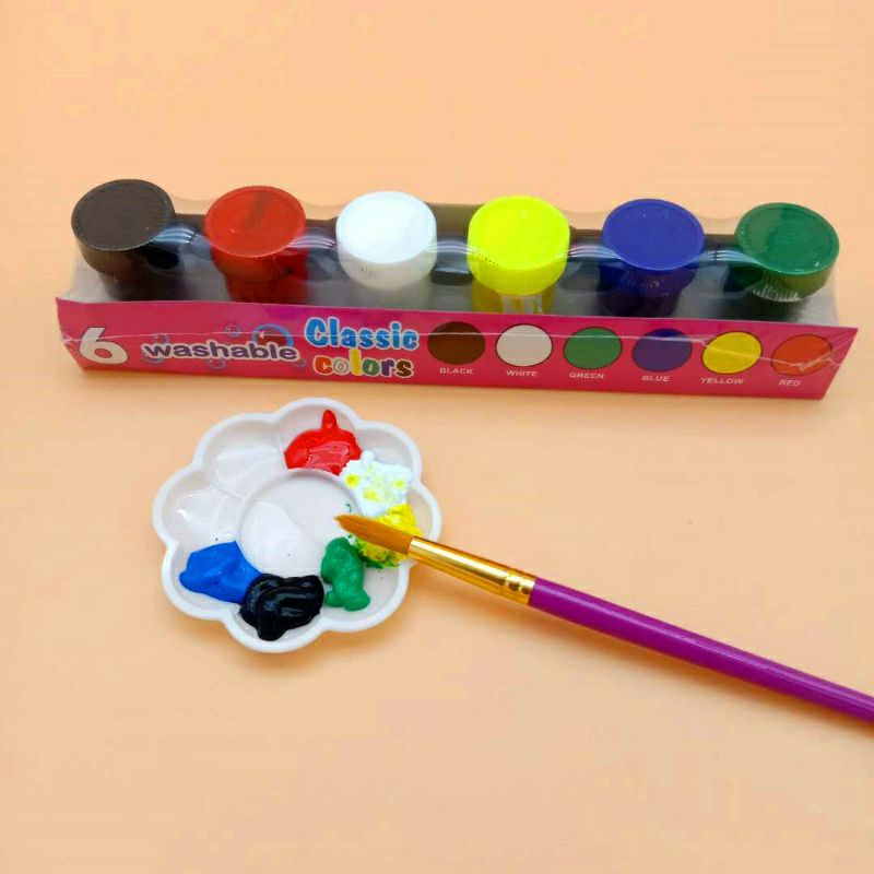 Hộp 6/12 Lọ Màu Bằng nước thể tích 20ML Keep Smiling dùng vẽ tô màu họa cụ hạng học sinh chính hãng