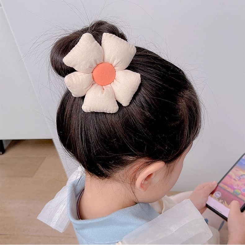 Thanh búi tóc đính hoa đáng yêu thời trang cho mẹ và bé (Dây buộc tóc đính hoa)