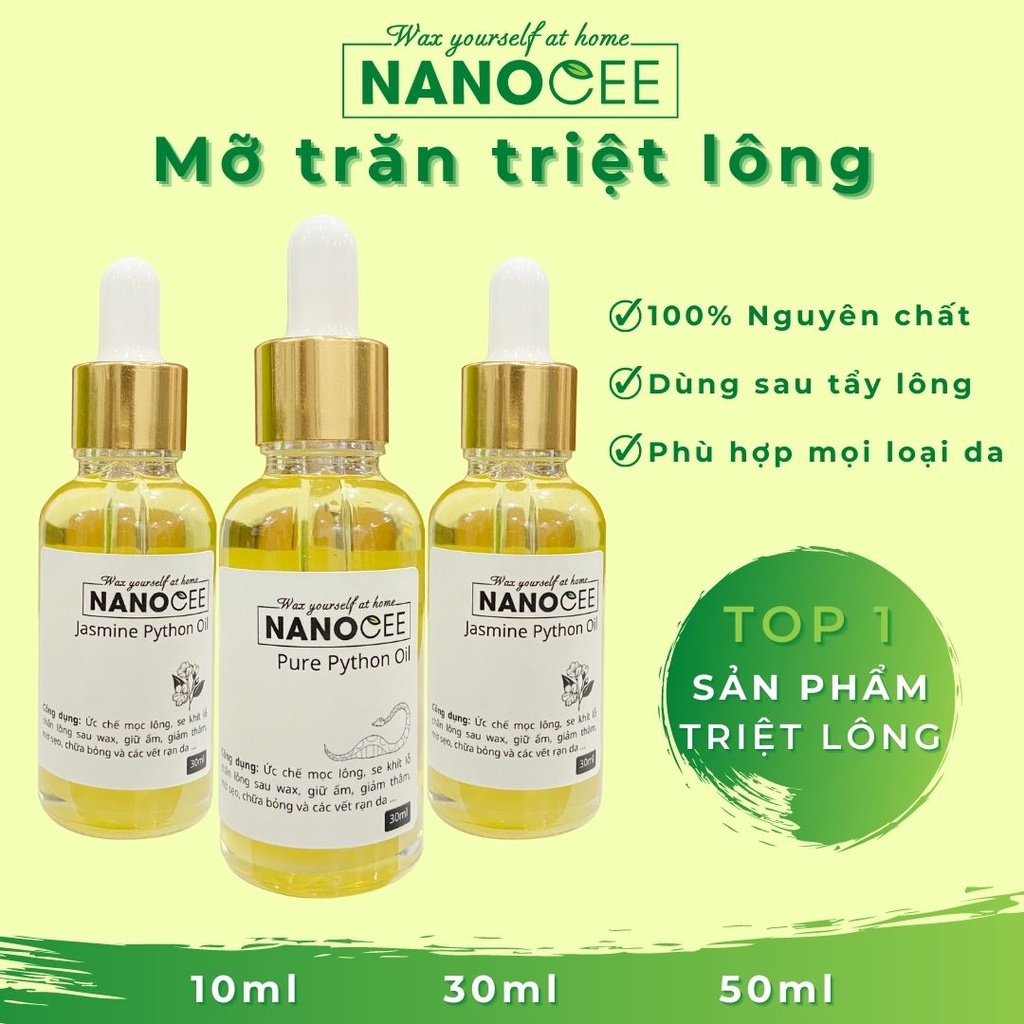 Mỡ Trăn Nguyên Chất Triệt Lông, Ức Chế Mọc Lông, Se Khít LCL, Bỏng , Dưỡng Da, Bôi Sau Khi Wax Triệt Lông