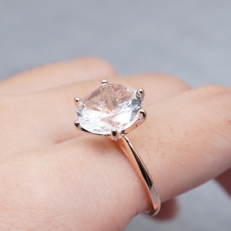 Thời Trang Cao Cấp Nhẫn Đứng Kim Cương Nữ Tặng