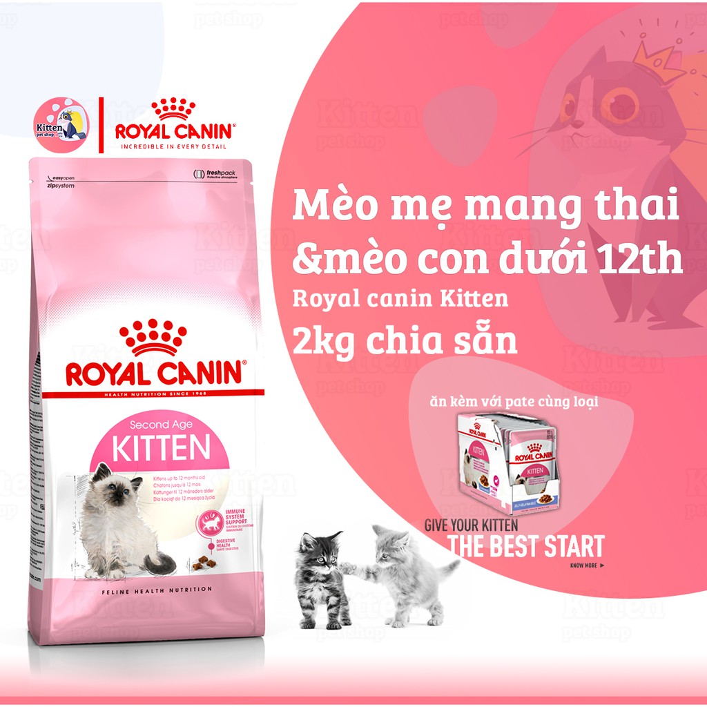 10kg - Hạt Kitten Royal Canin dành cho Mèo con từ 4 - 12 tháng tuổi - Royal Canin Kitten 36 Second Age(RE-PACK)