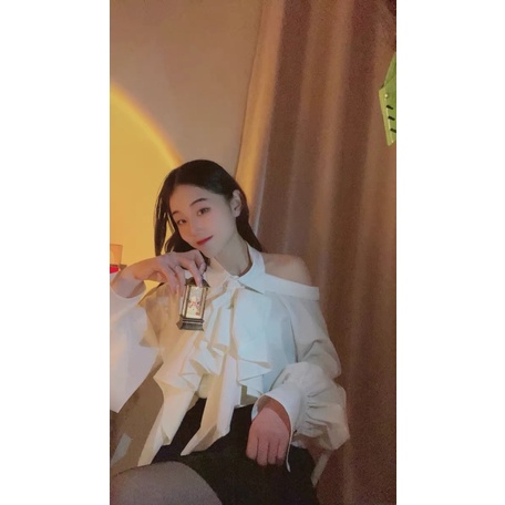 SƠ MI BÁNH BÈO 🌺- Trễ vai - kèm ảnh thật