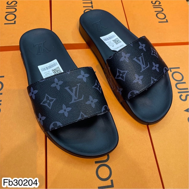 Dép LV Nam Quai Ngang In Hoa Cực Đẹp - Dép LV Nam Full Box SPF
