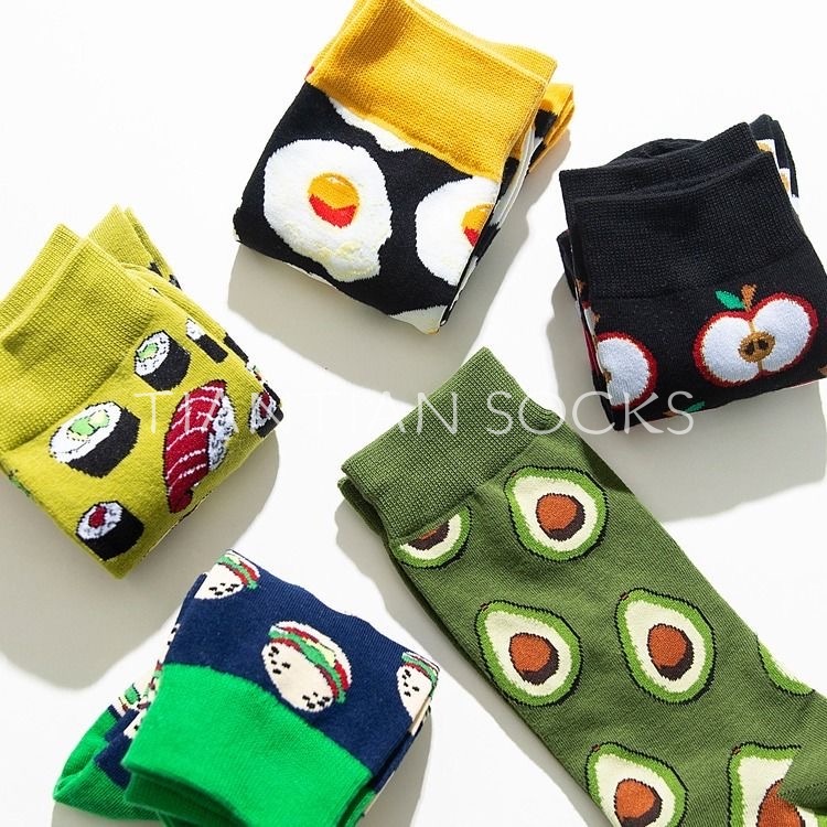 TIAN TIAN T054 Vớ tất cao cấp Vớ ống vừa phong cách Harajuku Nhật Bản nhiều màu thời trang mùa thu cho nam và nữ sinh viên