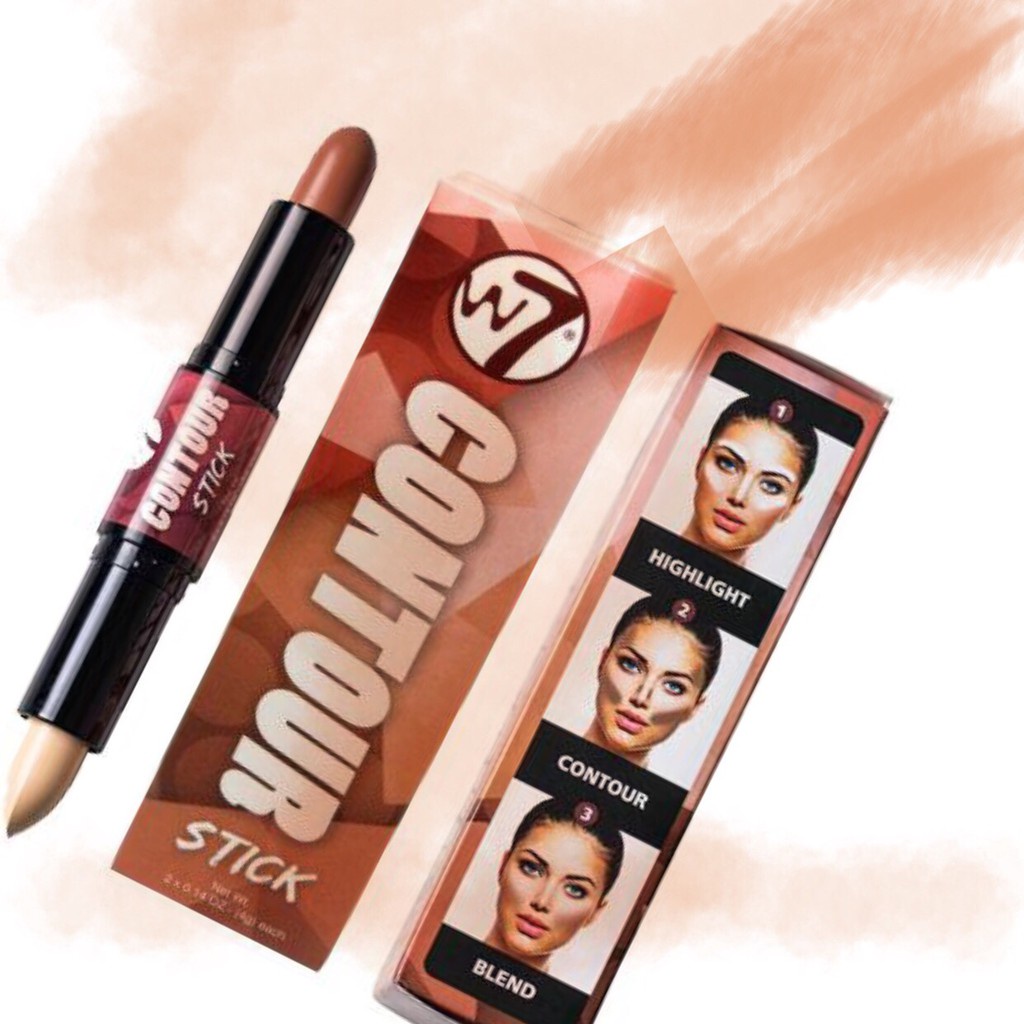 TẠO KHỐI 2 ĐẦU SÁNG TỐI DẠNG THỎI W7 HIGHLIGHT AND CONTOUR STICK