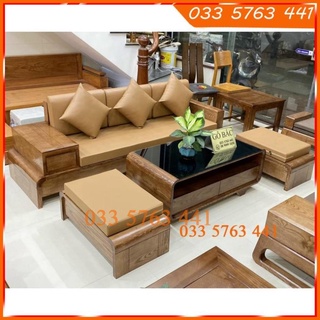 Ghế sofa gỗ sồi nga chân uốn kiểu 1 văng nhỏ gọn ghế sofa giá rẻ sofa đơn sofa góc sofa tân cổ điển