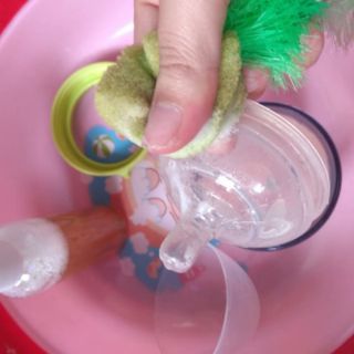 Bình xịt enzym bồ hòn 100ml , cọ bình ti cho bé(tặng kèm bồ kết)