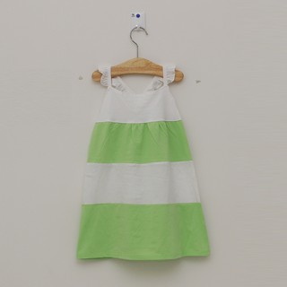 Đầm bé gái - ĐẦM COTTON DÂY BÈO XANH
