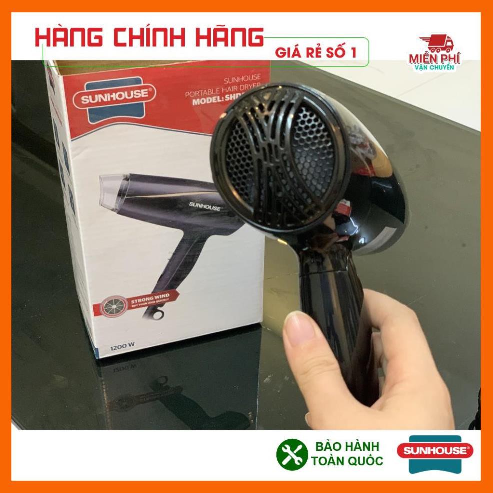 Máy sấy tóc Sunhouse SHD2306, máy sấy công suất 1200w, sấy khô nhanh, chế độ gió linh hoạt, tự động ngắt khi quá tải.