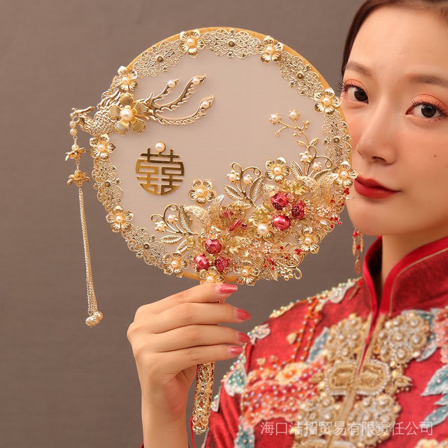 Áo Choàng Cô Dâu Hình Phượng Hoàng Khoét Lỗ Trung Hoa Làm Quà Tặng Đám Cưới