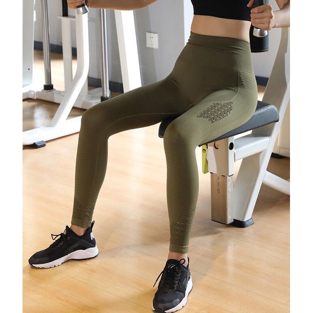 Quần legging HOPPE FUMENG lưng cao tập thể dục thể thao cho nữ