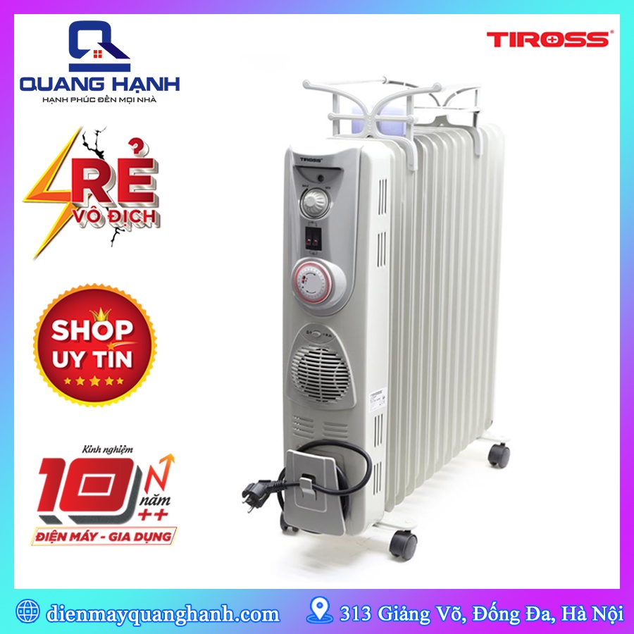 [Hàng chính hãng, Có giá phơi] Máy sưởi dầu Tiross TS926 13 thanh