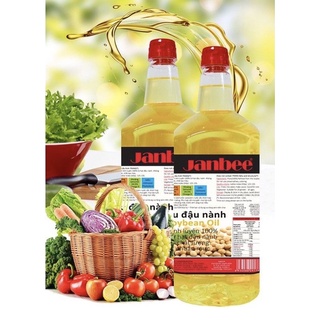 Dầu ăn Janbee 2L tinh luyện từ 100% đậu nành