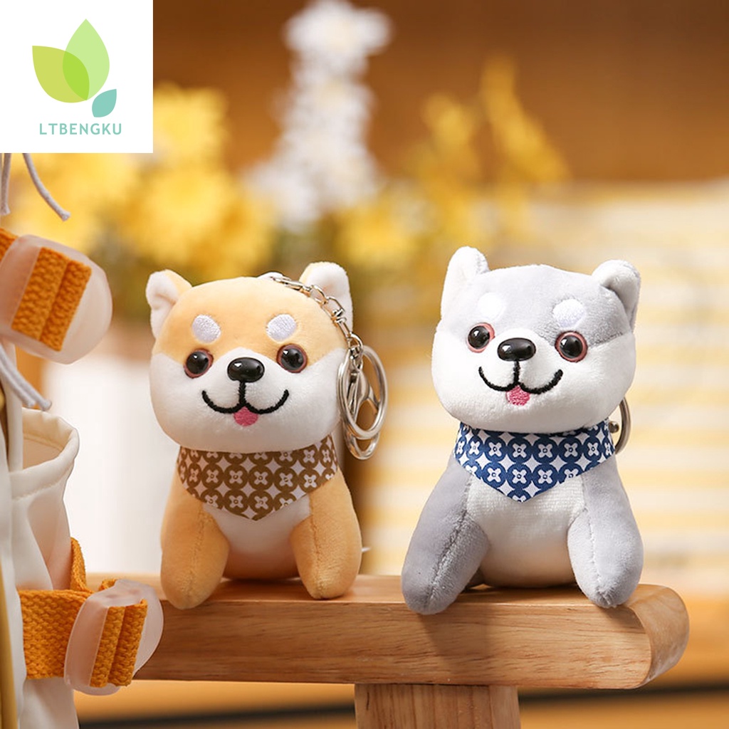 Móc Khóa Hình Chú Chó Shiba Nhồi Bông Dễ Thương